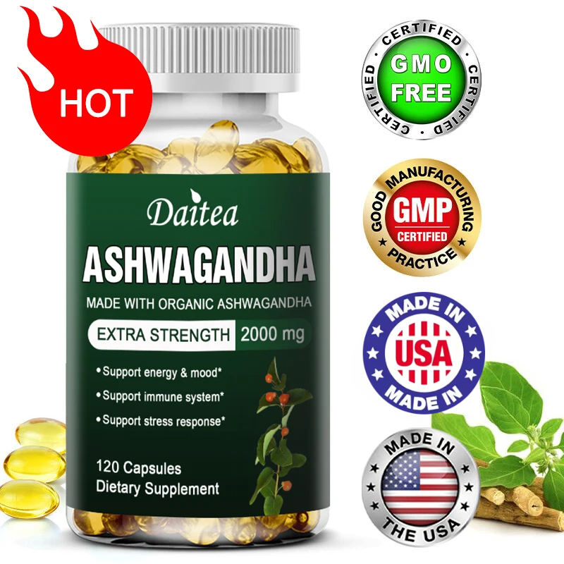 Ashwagandha Extract Root - Daitea Ashwagandha-extractcapsule Anti-oxidatie, lipidenverlagend, decompressie, verbetering