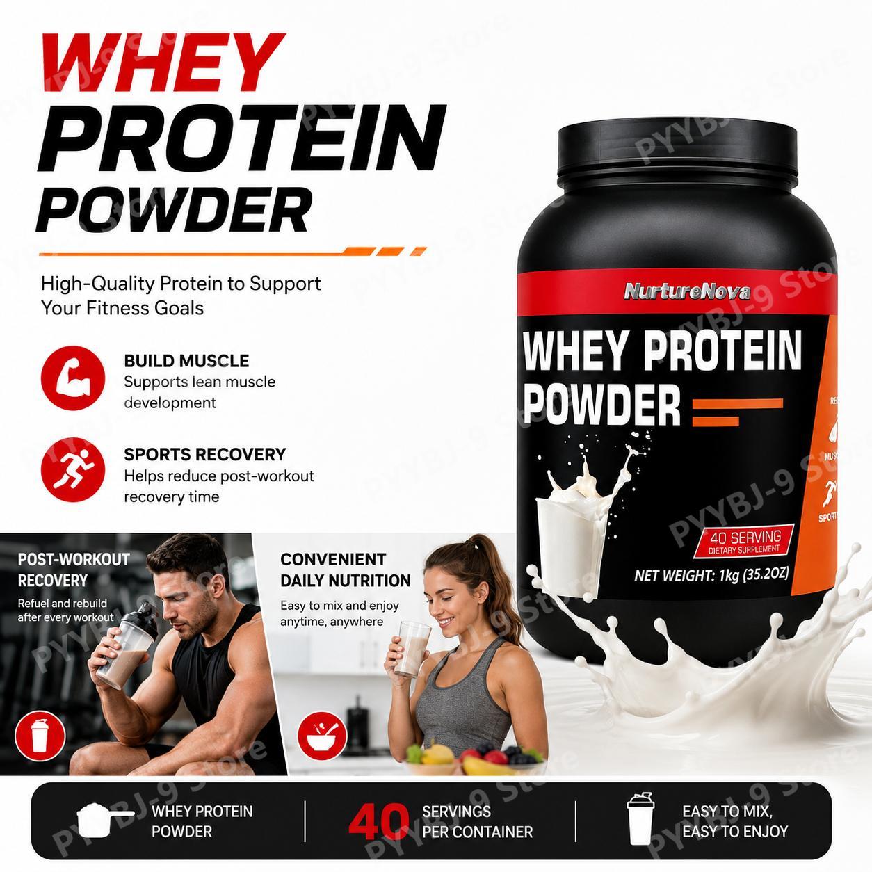 Fitness With Nutrition - NurtureNova Whey Proteïnepoeder Melksmaak Voeding voor