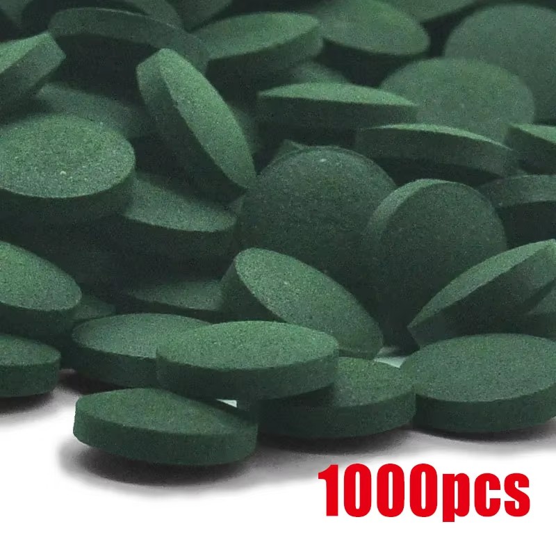 Spirulina Tablet Organic - 100/500/1000 stuks hoge zuiverheid spirulina-tabletten, spiraalvormig