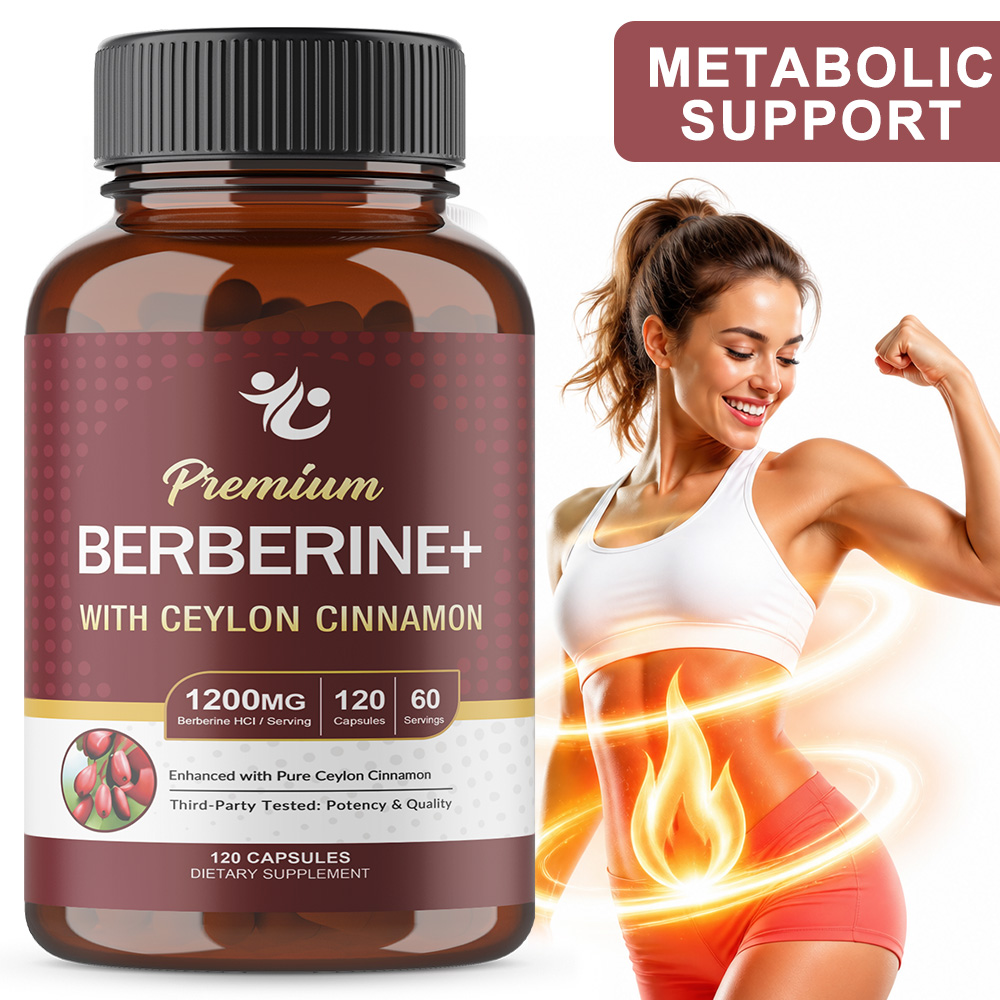 Berberine Hcl Capsule - 1200 mg Berberine HCl-supplement, plus 100