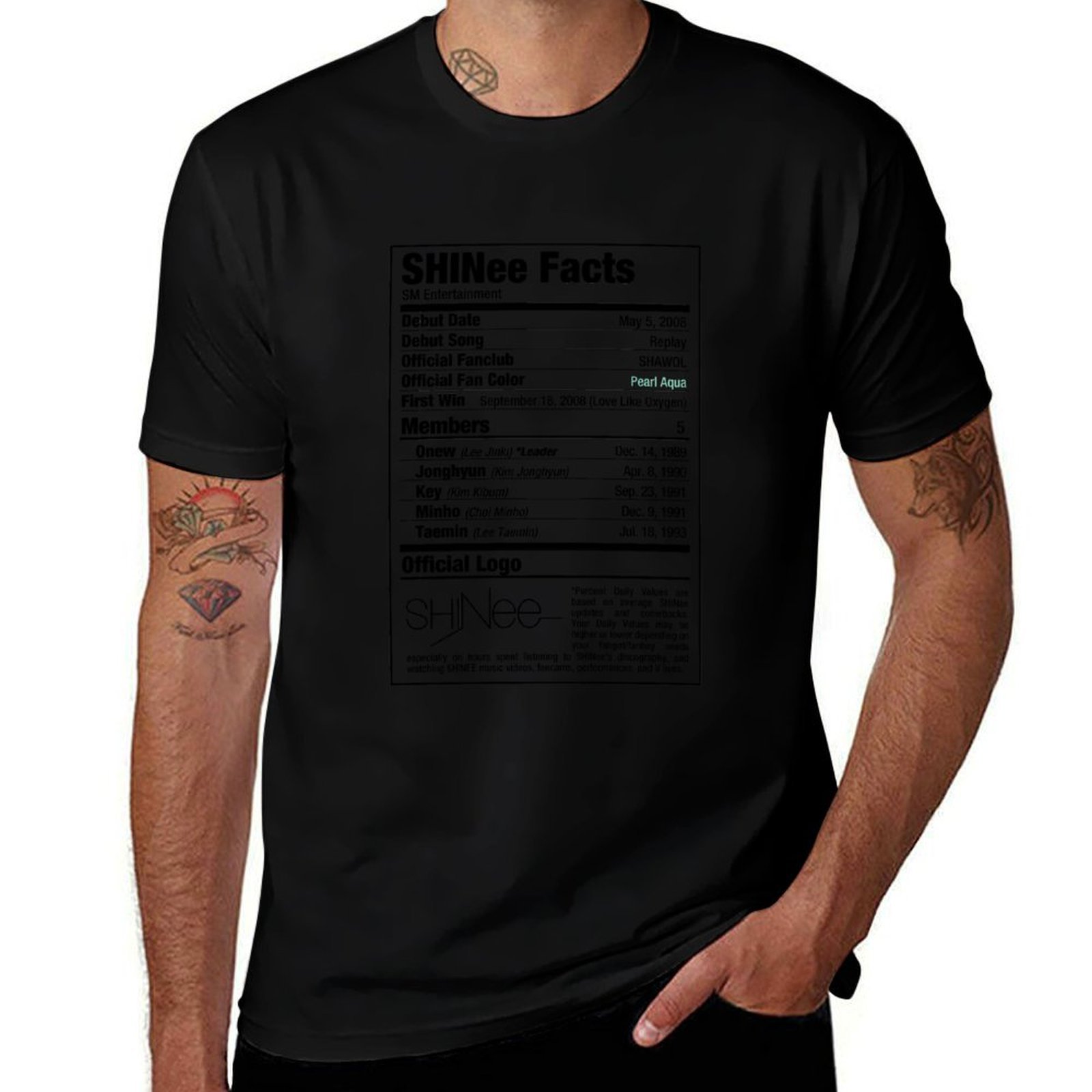 SHINee Kpop Nutritional Facts  - T Nutrition Fitness recensie en prijs