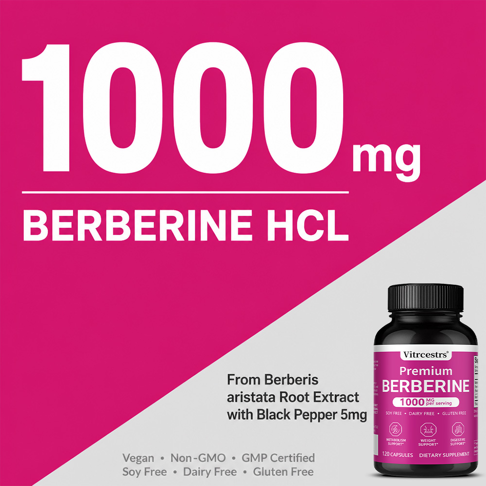 Berberine HCl-supplement, 1000 - Berberine Hcl Capsule recensie en prijs