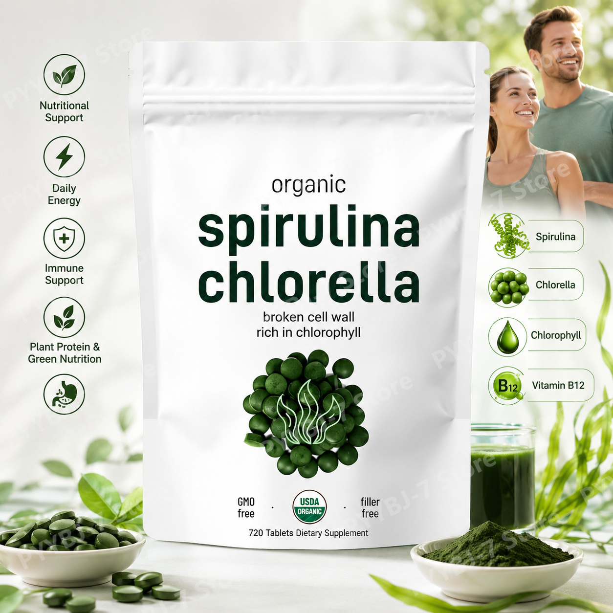 Spirulina Chlorella Tabletten  - Spirulina Tablet Organic recensie en prijs