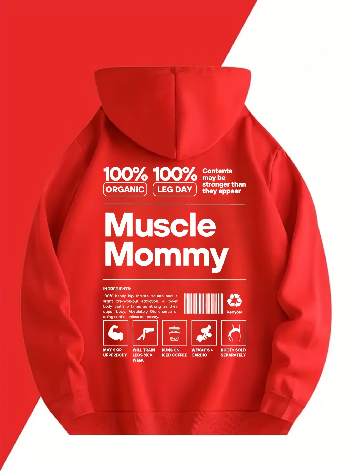 Fitness Fun Heren Hoodie - Gra - T Nutrition Fitness recensie en prijs