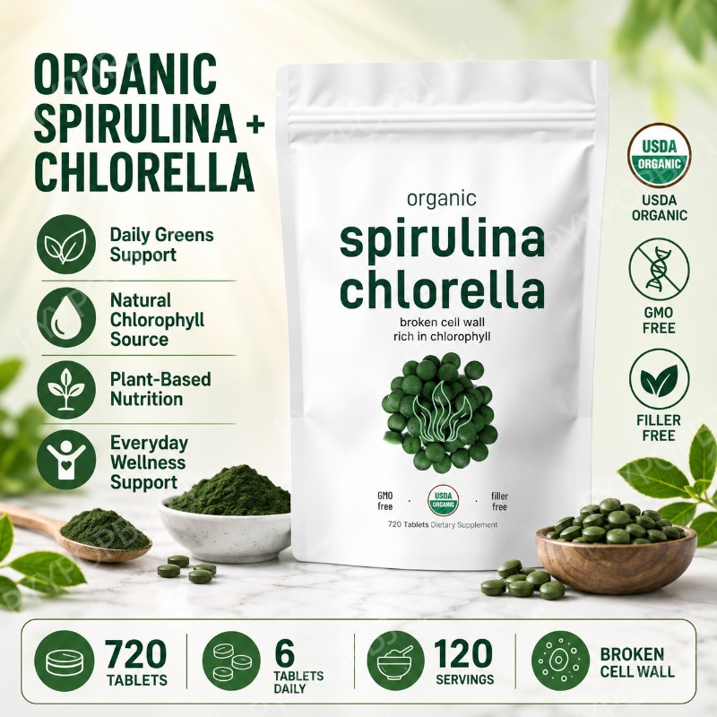Biologische Spirulina Chlorell - Spirulina Tablet Organic recensie en prijs